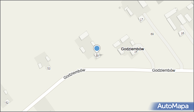 Godziembów, Godziembów, 20, mapa Godziembów