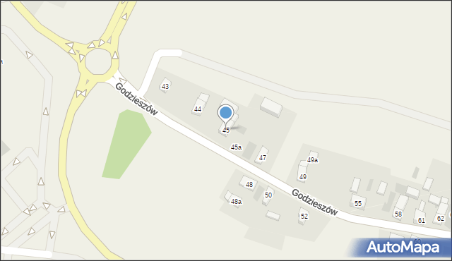 Godzieszów, Godzieszów, 45, mapa Godzieszów