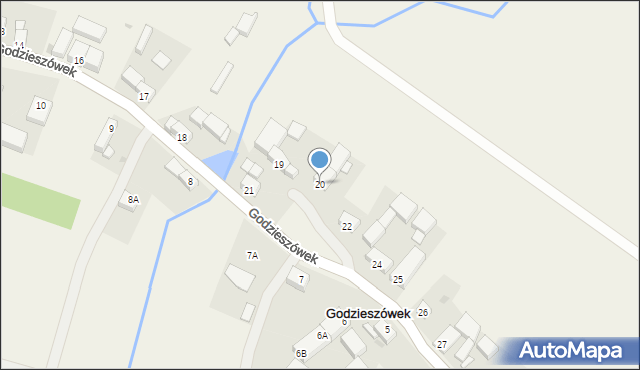 Godzieszówek, Godzieszówek, 20, mapa Godzieszówek