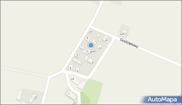 Godziętowy, Godziętowy, 8, mapa Godziętowy