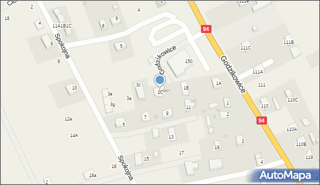 Godzikowice, Godzikowice, 1C, mapa Godzikowice