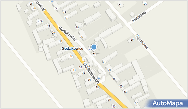 Godzikowice, Godzikowice, 71, mapa Godzikowice
