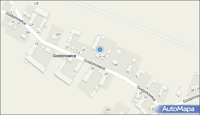 Godzinowice, Godzinowice, 7, mapa Godzinowice