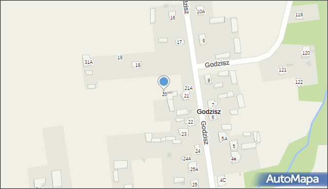 Godzisz, Godzisz, 20, mapa Godzisz