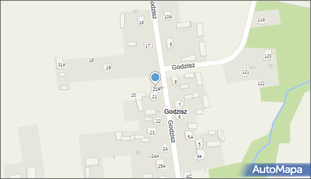 Godzisz, Godzisz, 21A, mapa Godzisz
