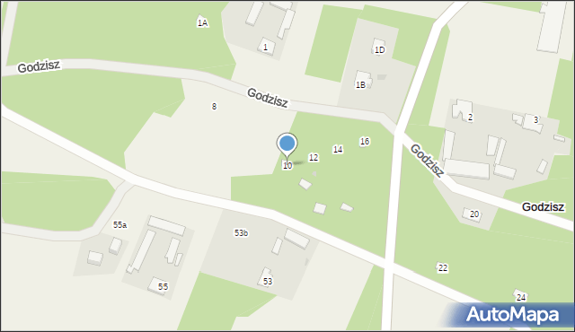 Godzisz, Godzisz, 10, mapa Godzisz