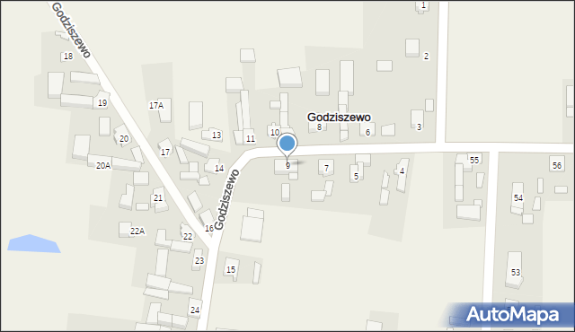 Godziszewo, Godziszewo, 9, mapa Godziszewo