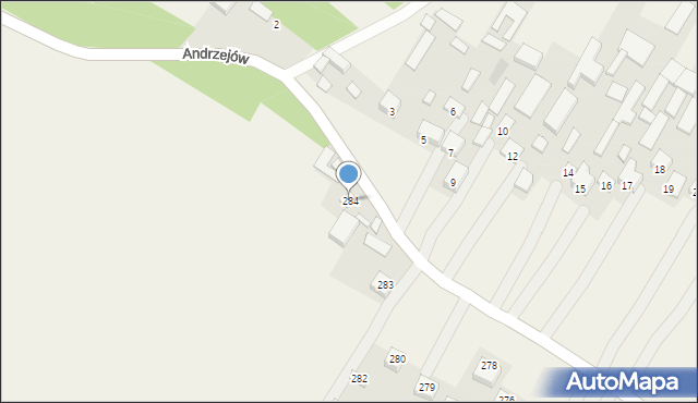 Godziszów, Godziszów Pierwszy, 284, mapa Godziszów