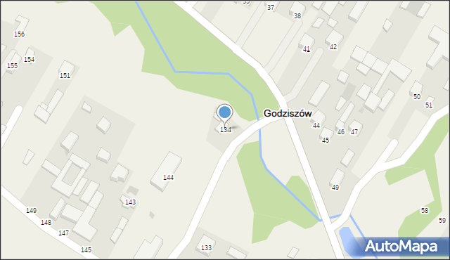 Godziszów, Godziszów Trzeci, 134, mapa Godziszów