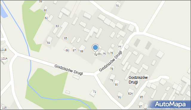 Godziszów Drugi, Godziszów Drugi, 74, mapa Godziszów Drugi