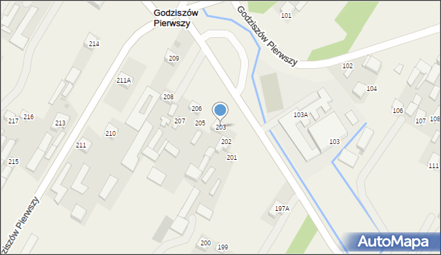 Godziszów Pierwszy, Godziszów Pierwszy, 203, mapa Godziszów Pierwszy