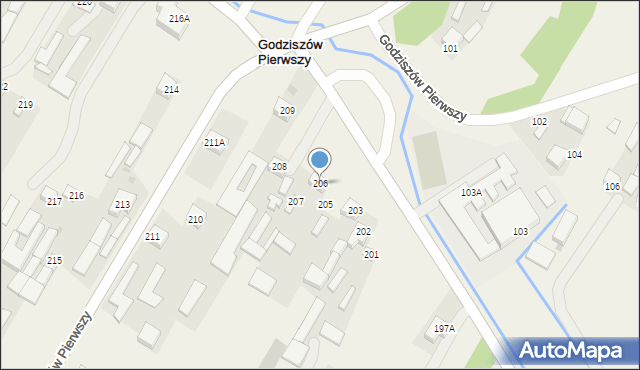 Godziszów Pierwszy, Godziszów Pierwszy, 206, mapa Godziszów Pierwszy