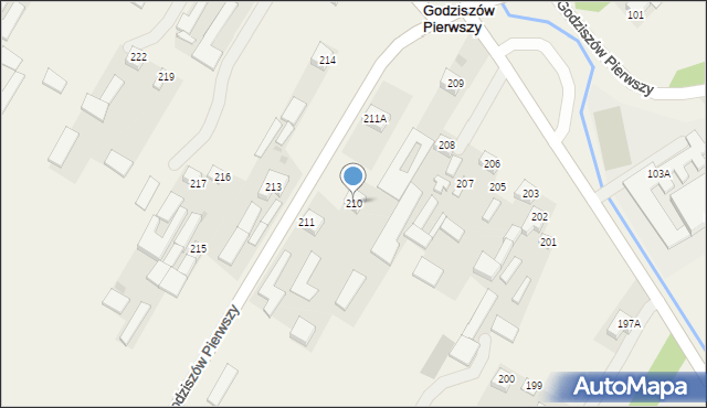Godziszów Pierwszy, Godziszów Pierwszy, 210, mapa Godziszów Pierwszy