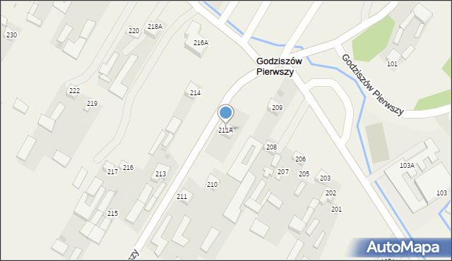 Godziszów Pierwszy, Godziszów Pierwszy, 211A, mapa Godziszów Pierwszy