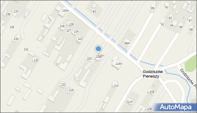Godziszów Pierwszy, Godziszów Pierwszy, 218A, mapa Godziszów Pierwszy