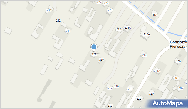 Godziszów Pierwszy, Godziszów Pierwszy, 222, mapa Godziszów Pierwszy