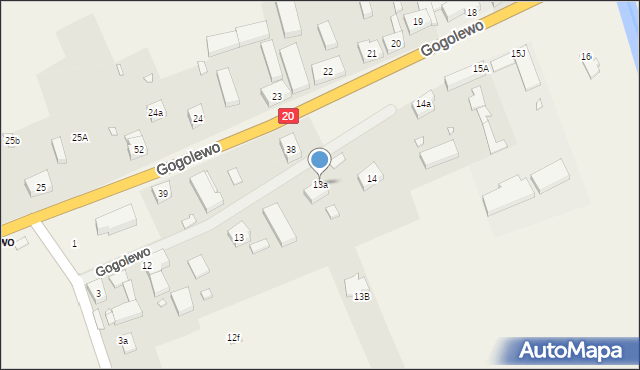 Gogolewo, Gogolewo, 13a, mapa Gogolewo