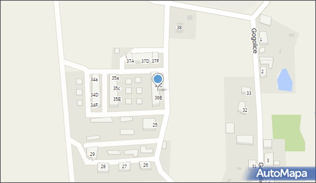 Gogolice, Gogolice, 36D, mapa Gogolice