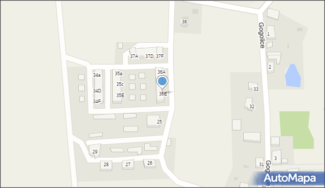 Gogolice, Gogolice, 36E, mapa Gogolice