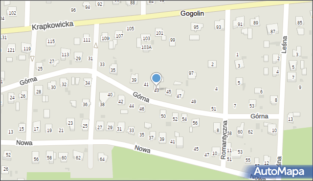 Gogolin, Górna, 43, mapa Gogolin