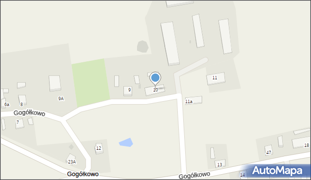 Gogółkowo, Gogółkowo, 10, mapa Gogółkowo