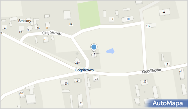 Gogółkowo, Gogółkowo, 12, mapa Gogółkowo