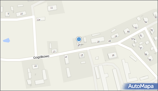 Gogółkowo, Gogółkowo, 47, mapa Gogółkowo