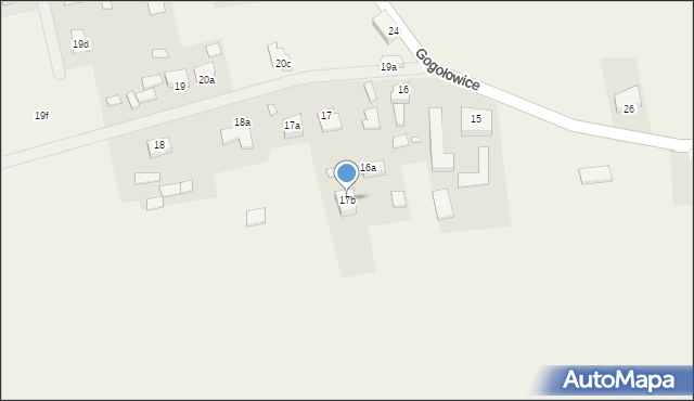 Gogołowice, Gogołowice, 17b, mapa Gogołowice