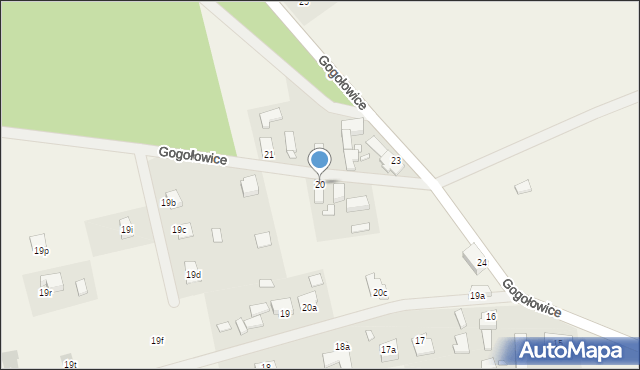 Gogołowice, Gogołowice, 20, mapa Gogołowice