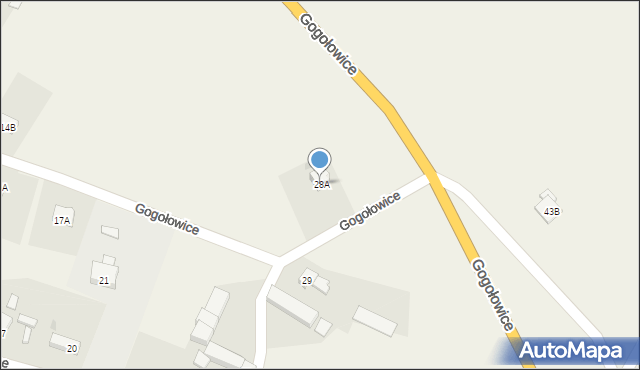 Gogołowice, Gogołowice, 28A, mapa Gogołowice
