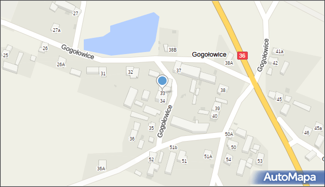Gogołowice, Gogołowice, 33, mapa Gogołowice