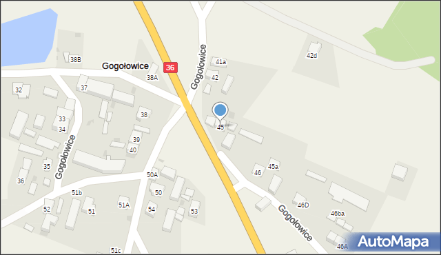 Gogołowice, Gogołowice, 45, mapa Gogołowice