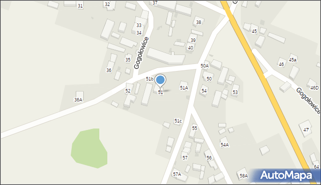 Gogołowice, Gogołowice, 51, mapa Gogołowice