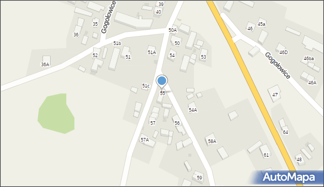 Gogołowice, Gogołowice, 55, mapa Gogołowice