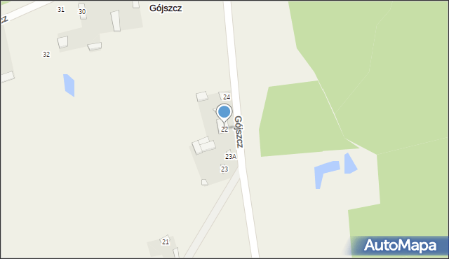 Gójszcz, Gójszcz, 22, mapa Gójszcz