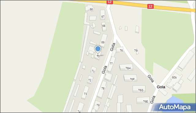 Gola, Gola, 70, mapa Gola