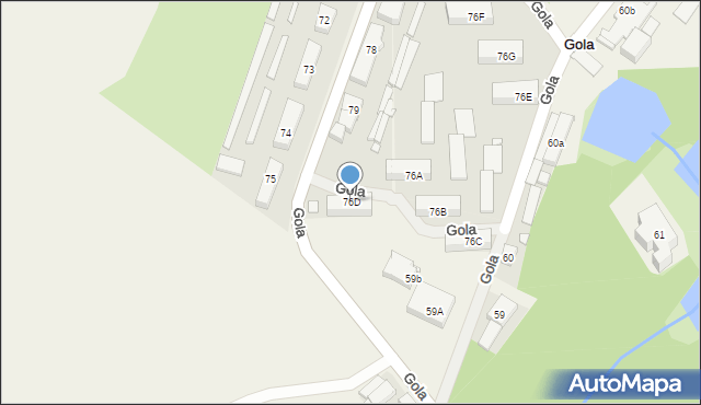 Gola, Gola, 76D, mapa Gola