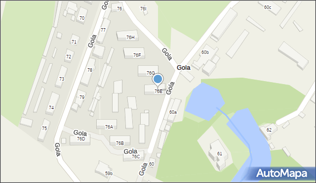 Gola, Gola, 76E, mapa Gola