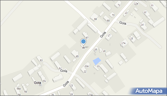 Gola, Gola, 66, mapa Gola