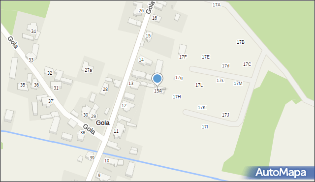 Gola, Gola, 13A, mapa Gola
