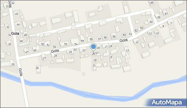 Gola, Gola, 20, mapa Gola