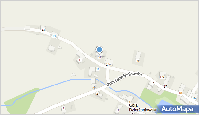 Gola Dzierżoniowska, Gola Dzierżoniowska, 14, mapa Gola Dzierżoniowska