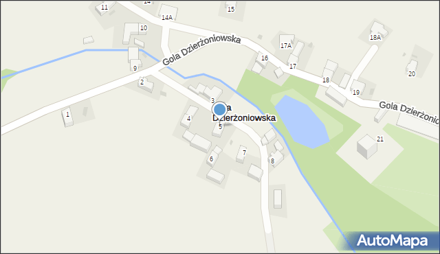 Gola Dzierżoniowska, Gola Dzierżoniowska, 5, mapa Gola Dzierżoniowska