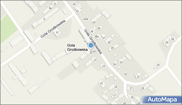 Gola Grodkowska, Gola Grodkowska, 12, mapa Gola Grodkowska