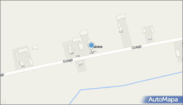 Gołąb, Gołąb, 108, mapa Gołąb