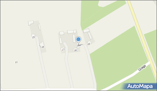 Gołąb, Gołąb, 18A, mapa Gołąb