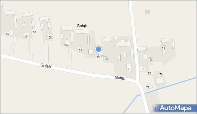 Gołąb, Gołąb, 69, mapa Gołąb