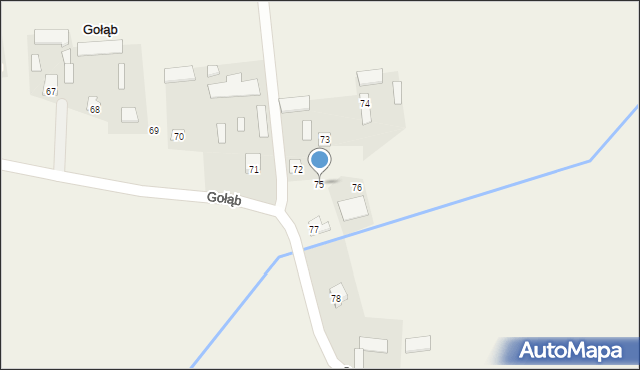 Gołąb, Gołąb, 75, mapa Gołąb