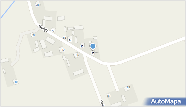 Gołąb, Gołąb, 87, mapa Gołąb