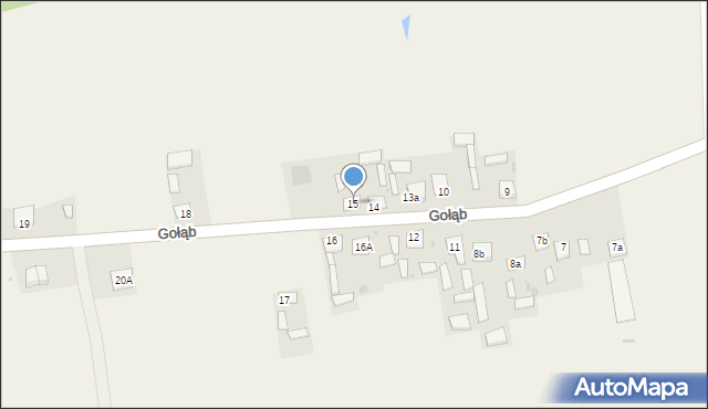 Gołąb, Gołąb, 15, mapa Gołąb